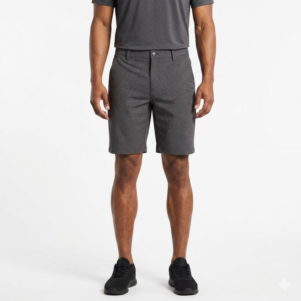 Lululemon Men's Gray/Black Gingham Chino Board Boat Shorts Size 32"